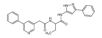 N-(5-phenyl-2H-pyrazol-3-yl)-2-[2-(5-phenyl-pyridin-3-yl)-acetylamino]-butyramide_681488-36-8
