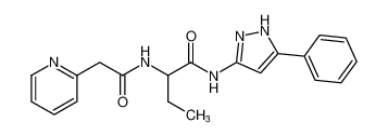N-(5-phenyl-1H-pyrazol-3-yl)-2-(2-(pyridin-2-yl)acetamido)butanamide_681489-31-6
