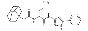2-(2-(adamantan-1-yl)acetamido)-N-(5-phenyl-1H-pyrazol-3-yl)pentanamide_681489-90-7