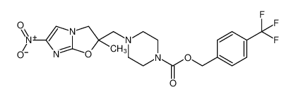 1-Piperazinecarboxylic acid,4-[(2,3-dihydro-2-methyl-6-nitroimidazo[2,1-b]oxazol-2-yl)methyl]-,[4-(trifluoromethyl)phenyl]methyl ester_681494-26-8