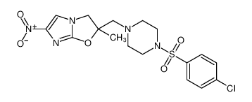 2-((4-((4-chlorophenyl)sulfonyl)piperazin-1-yl)methyl)-2-methyl-6-nitro-2,3-dihydroimidazo[2,1-b]oxazole_681494-81-5