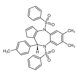 4,9-bis-benzenesulfonyl-6,7-dimethyl-10-p-tolyl-1,4,9,10-tetrahydro-benzo[b]cyclopenta[e][1,4]diazepine_68150-53-8