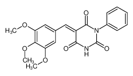 1-phenyl-5-[(3,4,5-trimethoxyphenyl)methylidene]-1,3-diazinane-2,4,6-trione_68160-65-6