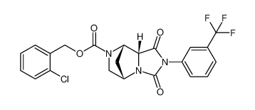2-chlorobenzyl (5S,8S,8aR)-1,3-dioxo-2-(3-(trifluoromethyl)phenyl)hexahydro-5,8-methanoimidazo[1,5-a]pyrazine-7(1H)-carboxylate_681803-99-6