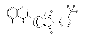 (5S,8S,8aR)-N-(2,6-difluorophenyl)-1,3-dioxo-2-(3-(trifluoromethyl)phenyl)hexahydro-5,8-methanoimidazo[1,5-a]pyrazine-7(1H)-carbothioamide_681804-07-9