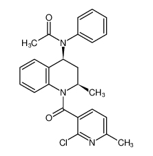 rel-N-((2R,4S)-1-(2-chloro-6-methylnicotinoyl)-2-methyl-1,2,3,4-tetrahydroquinolin-4-yl)-N-phenylacetamide_681828-56-8