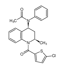 rel-N-((2R,4S)-1-(5-chlorothiophene-2-carbonyl)-2-methyl-1,2,3,4-tetrahydroquinolin-4-yl)-N-phenylacetamide_681828-64-8