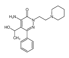 4-Amino-5-(1-hydroxy-ethyl)-6-phenyl-2-(2-piperidin-1-yl-ethyl)-2H-pyridazin-3-one_681829-00-5