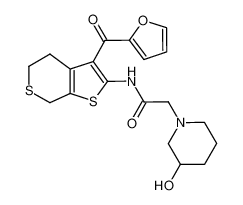N-[3-(2-furoyl)-4,7-dibydro-5H-thieno[2,3-c]thiopyran-2-yl]-2-(3-hydroxypiperidin-1-yl)acetamide_681842-98-8
