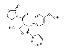 3-((3R,4S,5R)-3-(4-methoxyphenyl)-5-methyl-2-phenylisoxazolidine-4-carbonyl)oxazolidin-2-one_681858-47-9