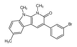 3-(3-bromophenyl)-1,6,9-trimethyl-1,9-dihydro-2H-pyrido[2,3-b]indol-2-one_681860-34-4