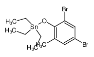2,4-Dibromo-6-methyl-phenolatetriethyl-stannanylium;_68191-46-8
