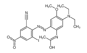 N-[2-[(2-cyano-6-iodo-4-nitrophenyl)diazenyl]-5-(diethylamino)-4-methoxyphenyl]acetamide_68214-78-8