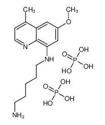 1,5-Pentanediamine, N-(6-methoxy-4-methyl-8-quinolinyl)-, phosphate(1:2)_68219-13-6