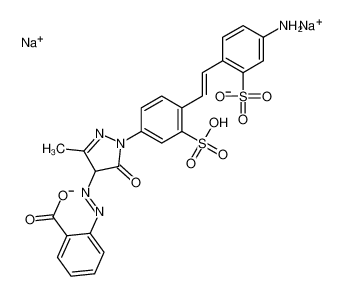 disodium,2-[[1-[4-[(E)-2-(4-amino-2-sulfophenyl)ethenyl]-3-sulfonatophenyl]-3-methyl-5-oxo-4H-pyrazol-4-yl]diazenyl]benzoate_68227-65-6