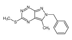 2-benzyl-3-methyl-5-(methylthio)-2H-pyrazolo[4,3-e][1,2,4]triazine_682319-91-1