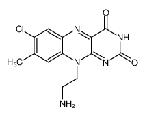 10-(2-amino-ethyl)-7-chloro-8-methyl-10H-benzo[g]pteridine-2,4-dione_68232-98-4