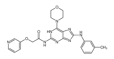 N-(6-morpholino-8-(m-tolylamino)-1H-purin-2-yl)-2-(pyridin-3-yloxy)acetamide_682337-70-8