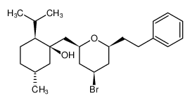 (1R,2S,5R)-1-(((2R,4R,6S)-4-bromo-6-phenethyltetrahydro-2H-pyran-2-yl)methyl)-2-isopropyl-5-methylcyclohexan-1-ol_682340-95-0