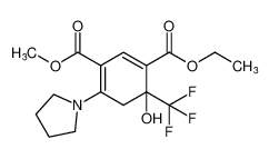 1-ethyl 3-methyl 6-hydroxy-4-(pyrrolidin-1-yl)-6-(trifluoromethyl)cyclohexa-1,3-diene-1,3-dicarboxylate_682345-11-5