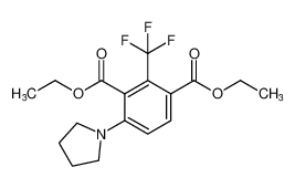 diethyl 4-(pyrrolidin-1-yl)-2-(trifluoromethyl)isophthalate_682345-20-6