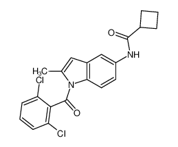 5-cyclobutanecarbonylamino-1-(2',6'-dichlorobenzoyl)-2-methylindole_682358-15-2
