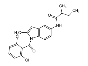 1-(2',6'-dichlorobenzoyl)-5-(2-methylbutanoyl)amino-2-methylindole_682358-18-5