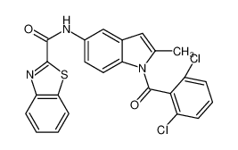 N-(1-(2,6-dichlorobenzoyl)-2-methyl-1H-indol-5-yl)benzo[d]thiazole-2-carboxamide_682358-61-8