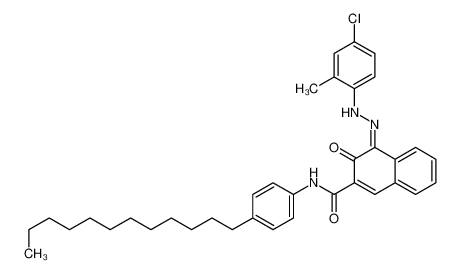(4Z)-4-[(4-chloro-2-methylphenyl)hydrazinylidene]-N-(4-dodecylphenyl)-3-oxonaphthalene-2-carboxamide_68239-63-4