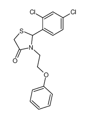 2-(2,4-dichloro-phenyl)-3-(2-phenoxy-ethyl)-thiazolidin-4-one_68250-96-4