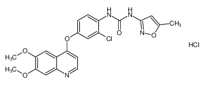 1-(2-chloro-4-((6,7-dimethoxyquinolin-4-yl)oxy)phenyl)-3-(5-methylisoxazol-3-yl)urea hydrochloride_682745-33-1