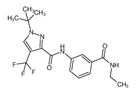 1-(tert-butyl)-N-(3-(ethylcarbamoyl)phenyl)-4-(trifluoromethyl)-1H-pyrazole-3-carboxamide_682756-31-6