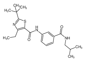 2-(tert-butyl)-4-ethyl-N-(3-(isobutylcarbamoyl)phenyl)thiazole-5-carboxamide_682756-92-9