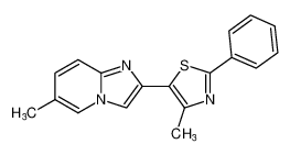 Imidazo[1,2-a]pyridine, 6-methyl-2-(4-methyl-2-phenyl-5-thiazolyl)-_682763-74-2
