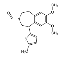 3-formyl-7,8-dimethoxy-1-(5-methyl-thiophen-2-yl)-2,3,4,5-tetrahydro-1H-benzo[d]azepine_68277-65-6
