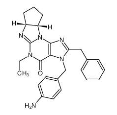 (6aR,9aS)-3-(4-aminobenzyl)-2-benzyl-5-ethyl-5,6a,7,8,9,9a-hexahydrocyclopenta[4,5]imidazo[2,1-b]purin-4(3H)-one_682771-96-6
