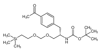 tert-butyl (S)-(1-(4-acetylphenyl)-3-((2-(trimethylsilyl)ethoxy)methoxy)propan-2-yl)carbamate_682774-34-1