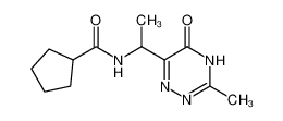 cyclopentanecarboxylic acid 1-(3-methyl-5-oxo-4,5-dihydro-[1,2,4]triazin-6-yl)-ethylamide_68281-80-1