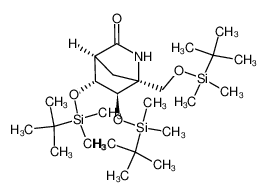 (1S,4S,5R,6R)-5,6-Bis-(tert-butyl-dimethyl-silanyloxy)-1-(tert-butyl-dimethyl-silanyloxymethyl)-2-aza-bicyclo[2.2.1]heptan-3-one_682811-93-4