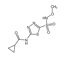 cyclopropanecarboxylic acid 5-methoxysulfamoyl-[1,3,4]thiadiazol-2-ylamide_68300-52-7