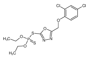 dithiophosphoric acid S-[5-(2,4-dichloro-phenoxymethyl)-[1,3,4]oxadiazol-2-yl] ester O,O'-diethyl ester CAS:68300-81-2 manufacturer & supplier