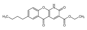 ethyl 7-butyl-2,5-dioxo-1,5-dihydro-2H-chromeno[2,3-b]pyridine-3-carboxylate_68302-26-1