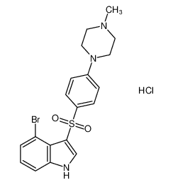 4-bromo-3-((4-(4-methylpiperazin-1-yl)phenyl)sulfonyl)-1H-indole hydrochloride_683204-05-9