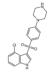 4-chloro-3-((4-(piperazin-1-yl)phenyl)sulfonyl)-1H-indole_683204-28-6