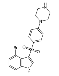 1H-Indole, 4-bromo-3-[[4-(1-piperazinyl)phenyl]sulfonyl]-_683204-40-2