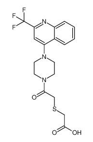 2-((2-oxo-2-(4-(2-(trifluoromethyl)quinolin-4-yl)piperazin-1-yl)ethyl)thio)acetic acid_683205-29-0