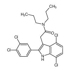 2-(4,7-dichloro-2-(3,4-dichlorophenyl)-1H-indol-3-yl)-N,N-dipropylacetamide_683209-55-4