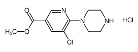 5-chloro-6-piperazin-1-yl-nicotinic acid methyl ester, HCl salt_683241-94-3