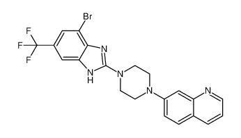 7-(4-(4-bromo-6-(trifluoromethyl)-1H-benzo[d]imidazol-2-yl)piperazin-1-yl)quinoline_683243-22-3
