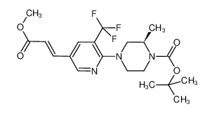 (2R)-4-(5-(2-methoxycarbonyl-vinyl)-3-trifluoromethyl-pyridin-2-yl)-2-methyl-piperazine-1-carboxylic acid tert-butyl ester_683244-32-8